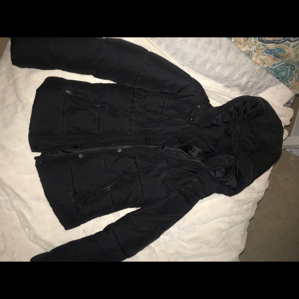 Black puffer jacket